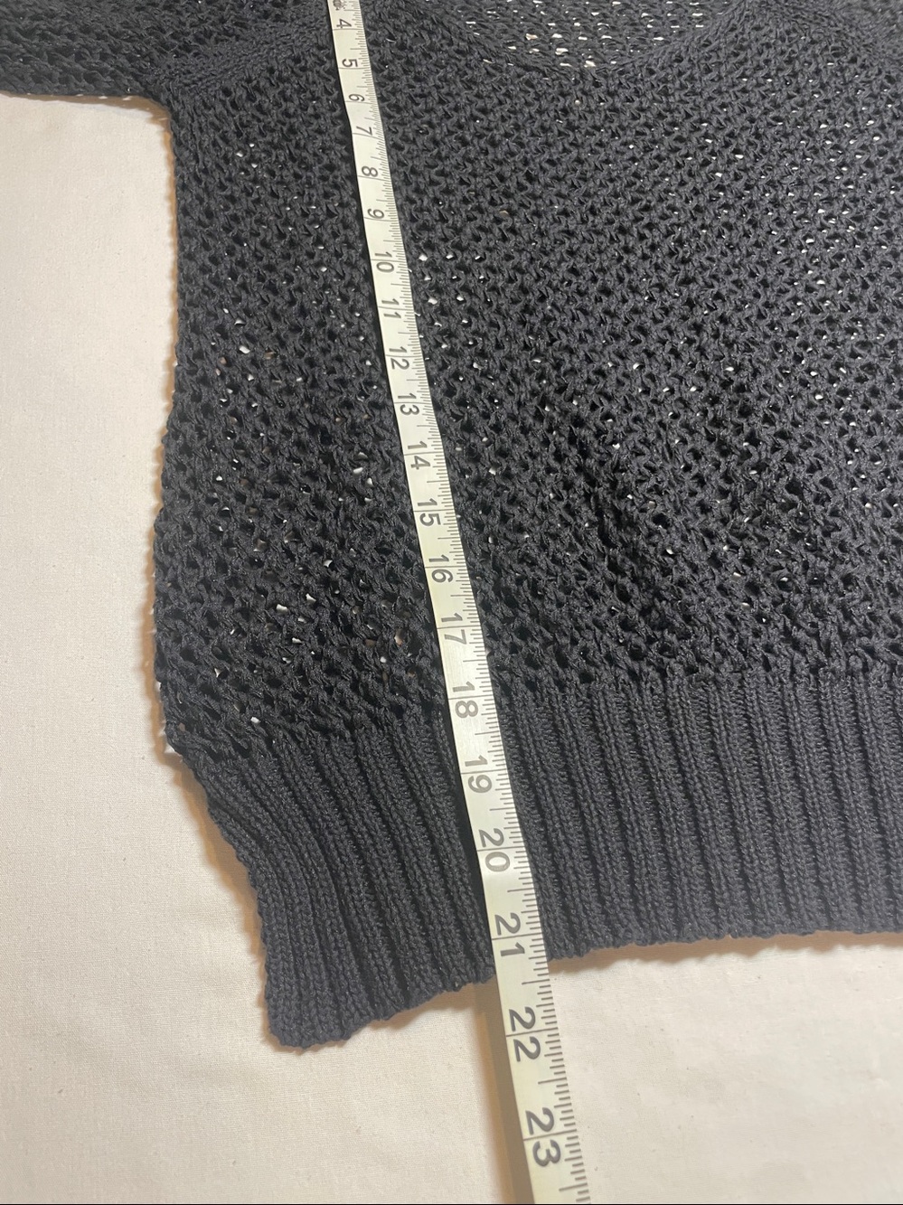 AGB Black Open-Weave Scoop Neck Sweater - Picture 6 of 10
